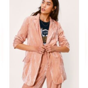 NastyGal Crushed Velvet Blazer